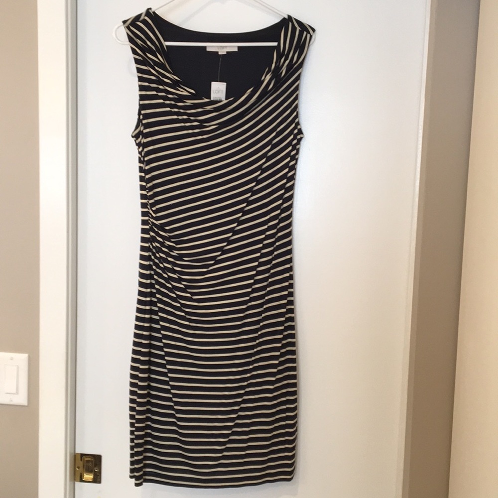 Loft Navy and White dress